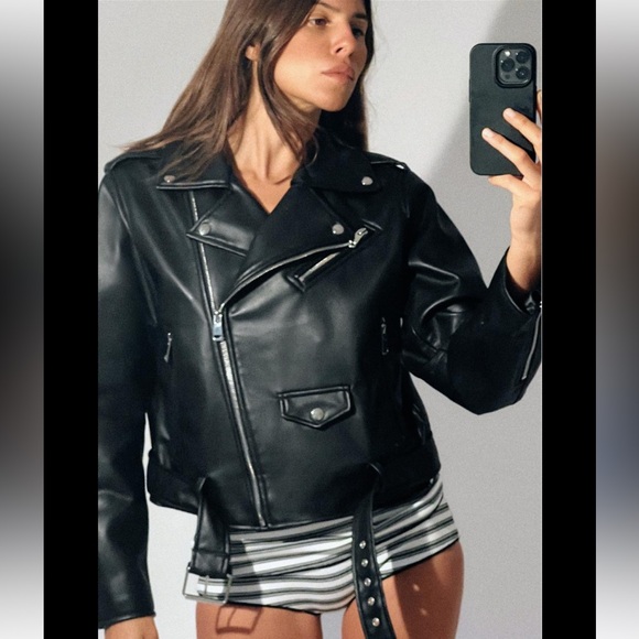 Biker jacket outerwear - Picture 3 of 10